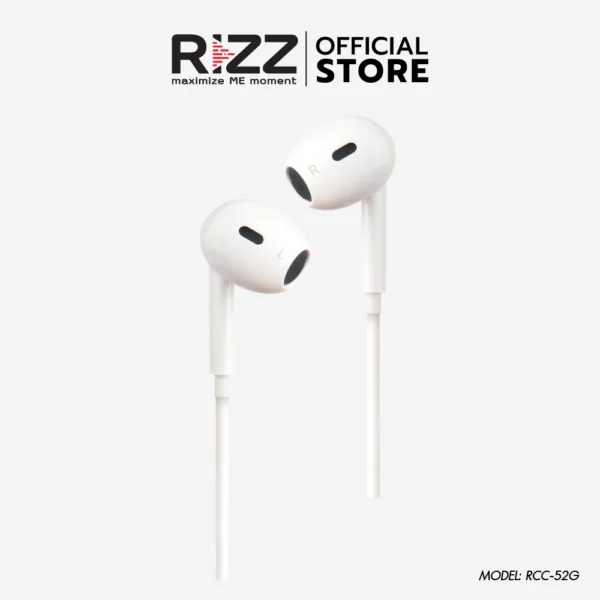 ริซซ์ หูฟัง แบบมีสายพร้อมไมค์สนทนา พอร์ต AUX 3.5mm รุ่น REM-2222G - Image 2