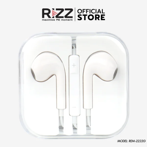 ริซซ์ หูฟัง แบบมีสายพร้อมไมค์สนทนา พอร์ต AUX 3.5mm รุ่น REM-2222G - Image 4