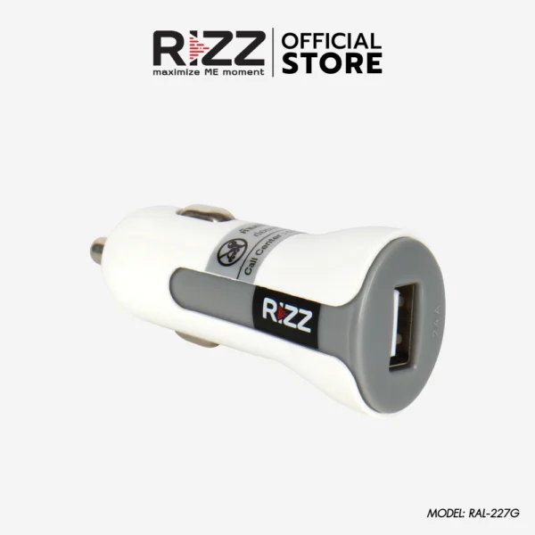 ริซซ์ ชุดชาร์จในรถยนต์ สำหรับสมาร์ตโฟน แอนดรอยด์ พร้อมสาย  USB-A to Micro USB รุ่น  RAL-227G - Image 2