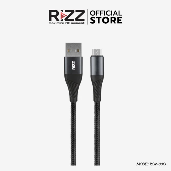ริซซ์ สายชาร์จ USB-A to Micro USB สำหรับโทรศัพท์มือถือแอนดรอยด์ รุ่น RCM-33G - Image 2