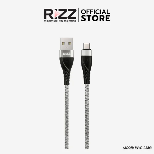 ริซซ์ ชุดชาร์จไทป์ซี สำหรับไอแพดโปร ซัมซุง แอนดรอยด์ USB-A to Type C รุ่น RWC-235G (ขากลม) - Image 4